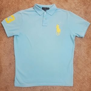 Polo Ralph Lauren Mens Classic Fit Polo Shirt Big Pony Logo Short Sleeve Size L